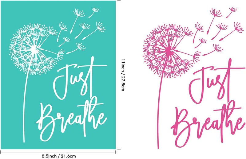 BAOFALI Dandelion Silkscreen Stencil,Reusable Self-Adhesive Silk Screen Printing, for Decor/Printing on Wood/Fabric/Wall/Cup/Plate/Glass/Paper, Home Christmas Decorations Pattern (8.5x11inch) - Image 2